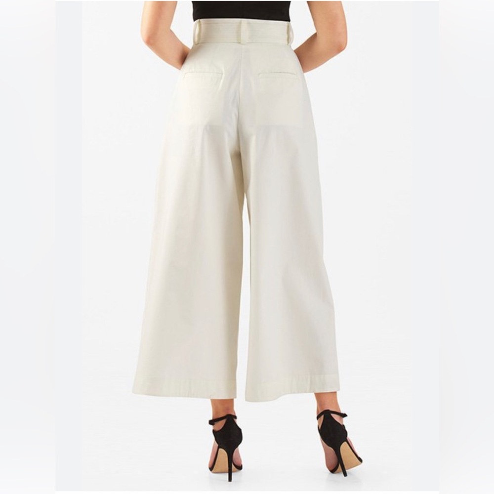 Eleganza High Waist Poplin Palazzo Pant